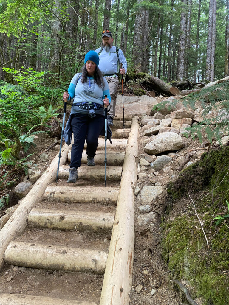 A new ladder staircase down to Lipsy Lake from the ridge. I want to provide a path others can use to get where they want, more efficiently, with less wasted time and effort. This ladder forms a way of bridging the confidence gap for those with less sure footing.