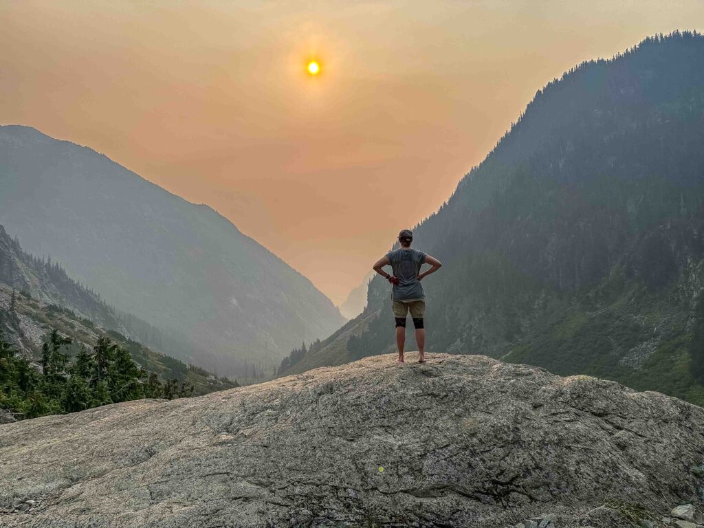 Solitude and stark beauty abound in Basin Creek Basin. Here I look back at our morning's journey as we enjoy Doubtful Falls.