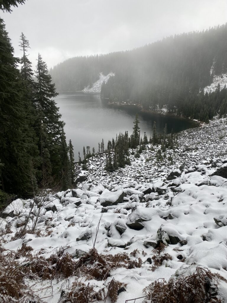 Where this latest journey began, Thompson Lake on election day in 2024. Solo in the snow. I want that again.