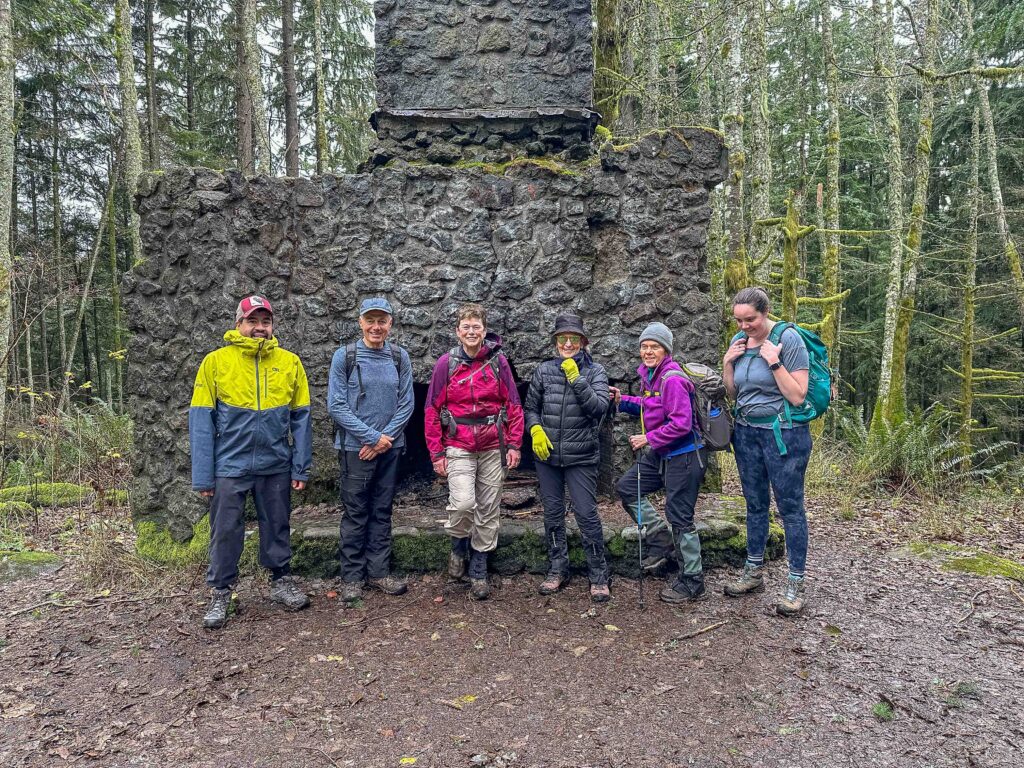 Smiles at Bullitt Fireplace on Squak Mountain.