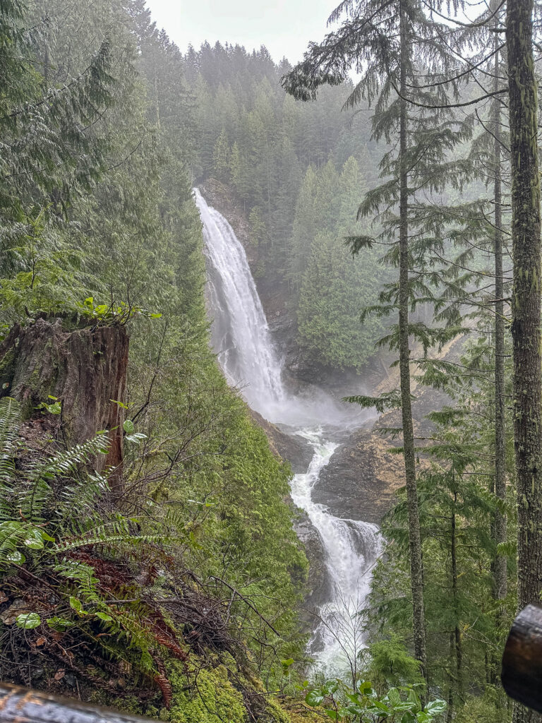 Roaring Wallace Falls on a rainy March 24 hike.