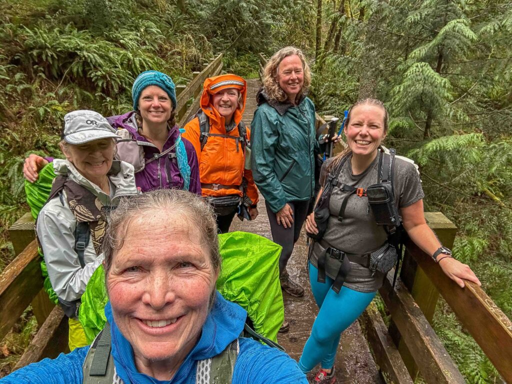 Co-leading a hike to Poo Poo Point with Bianca (in orange) as the first CHS-2 hike of the season.