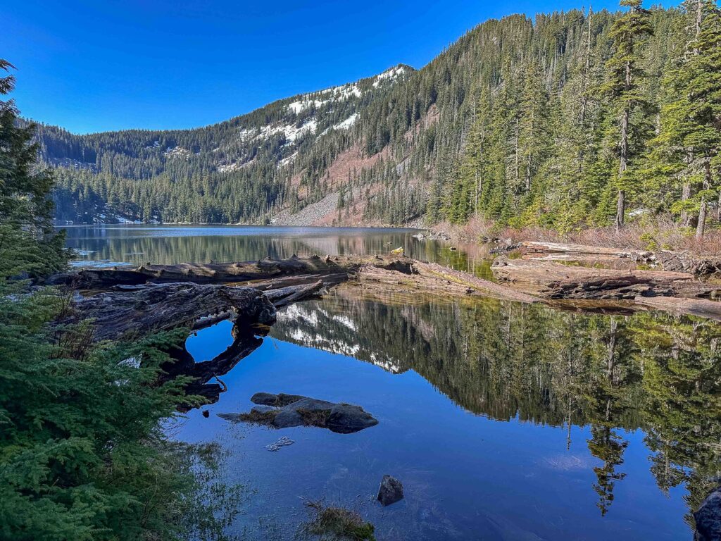 Pratt Lake from the north, completely ice free.