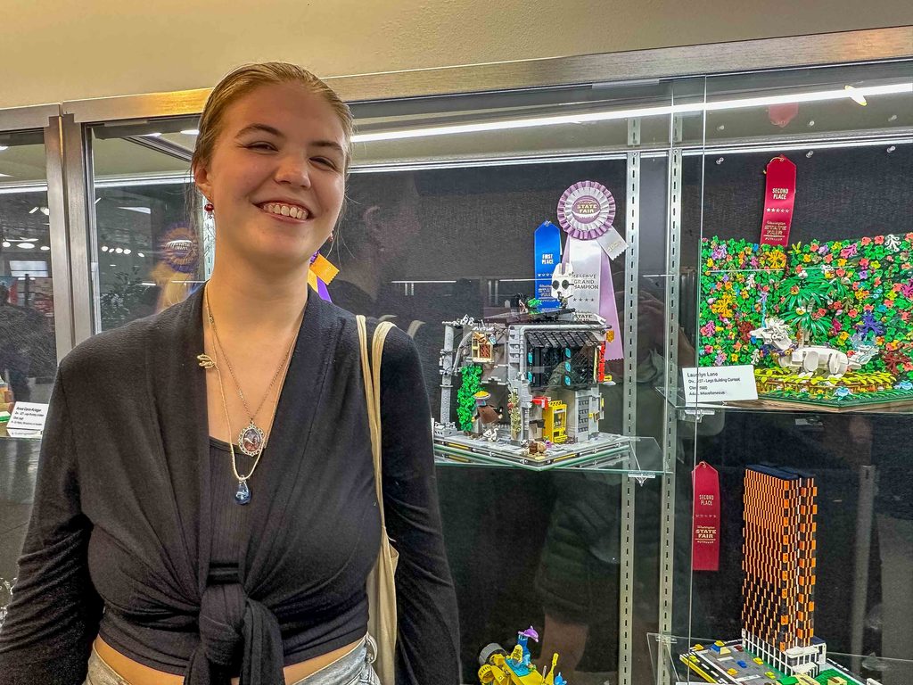 Organic Lego builds are messy and imperfect, but in the end my daughter celebrated her surprising first place win in "structures/adults" at the Washington State Fair.