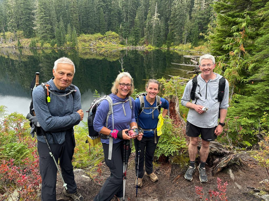 Friends from the CHS-2 cohort on Kaleetan Lake, our graduation hike. We had a reunion - four of the five of us - Tuesday at Granite Mountain.